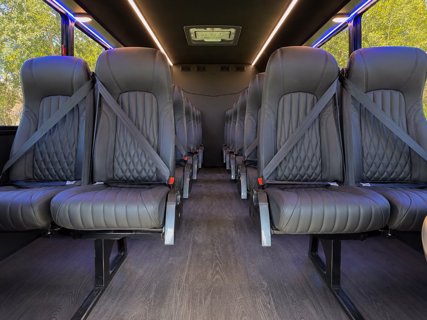 raleigh 18 passenger minibus inside