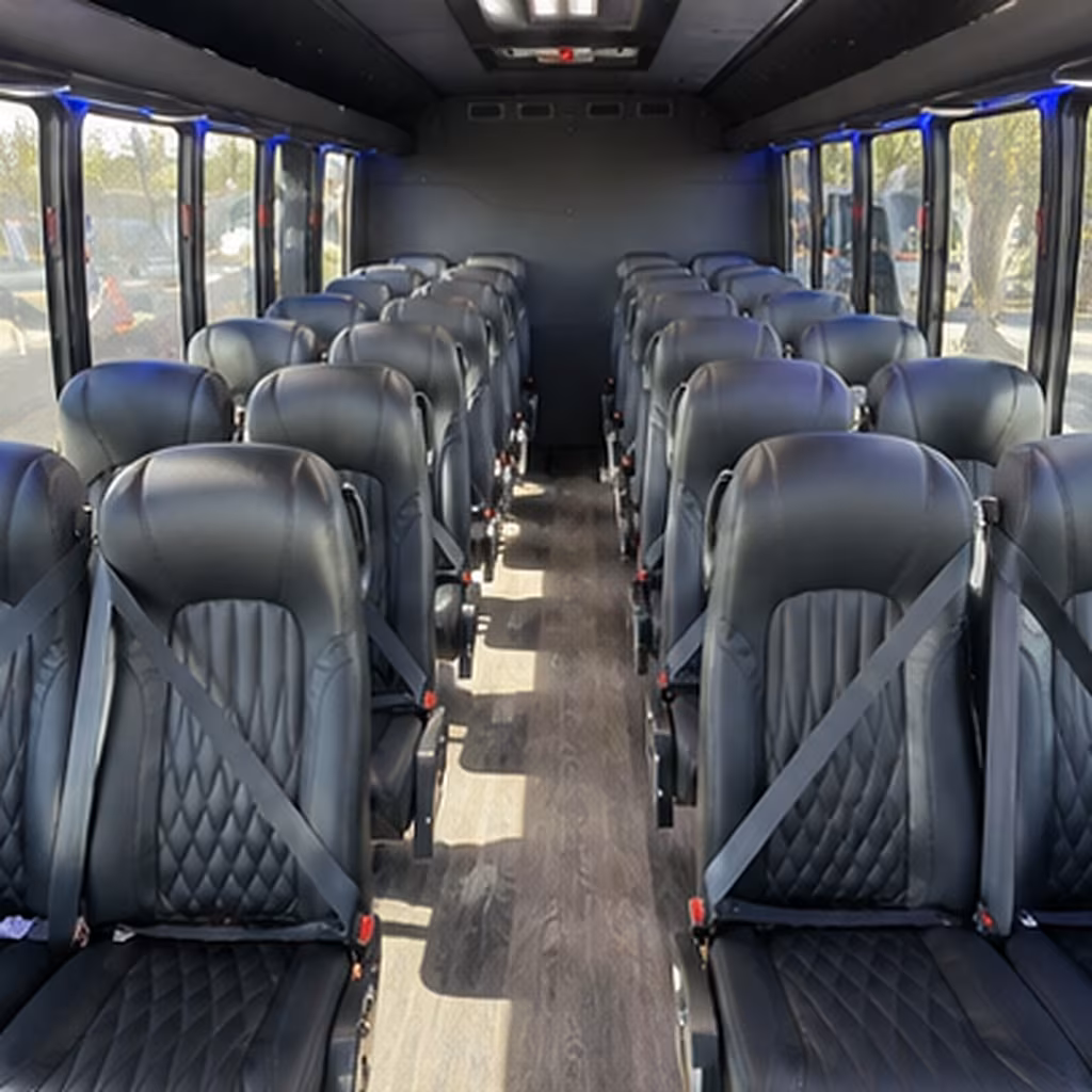 raleigh 25 passenger minibus inside