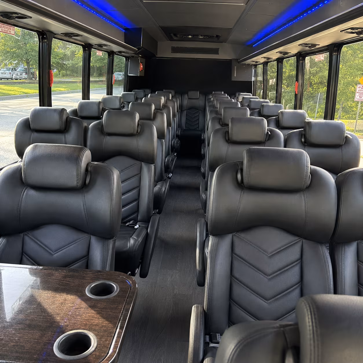 raleigh 35 passenger minibus inside
