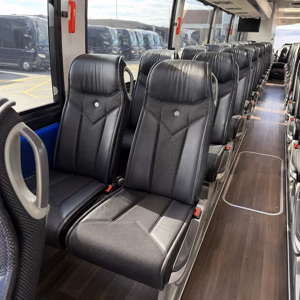 raleigh 40 passenger charter bus interior