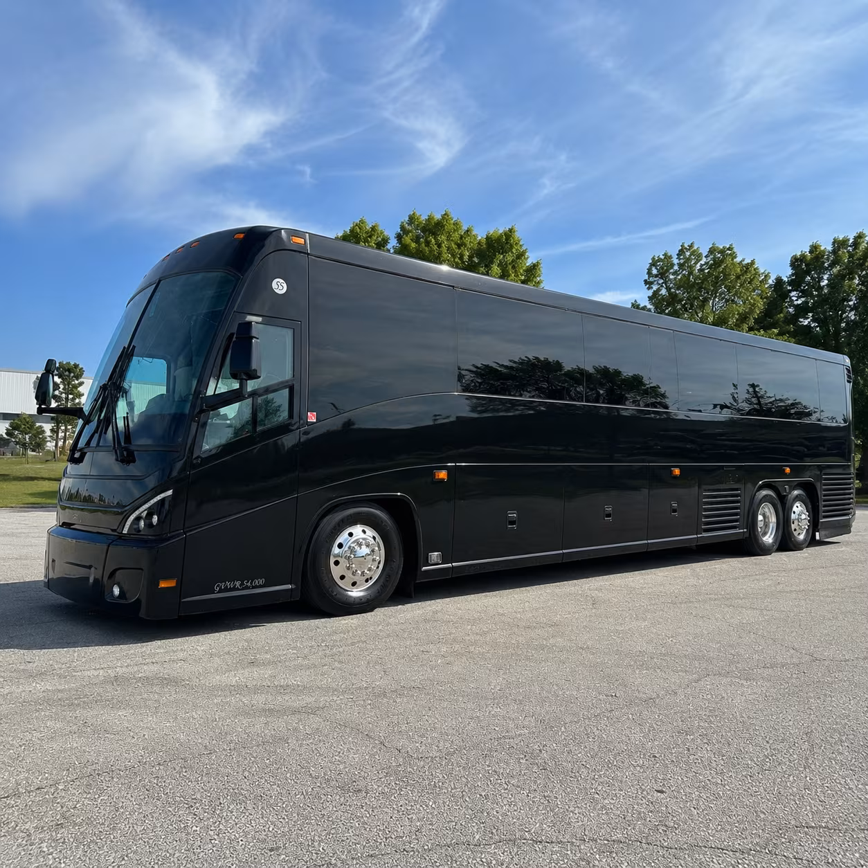 raleigh 47 passenger charter bus