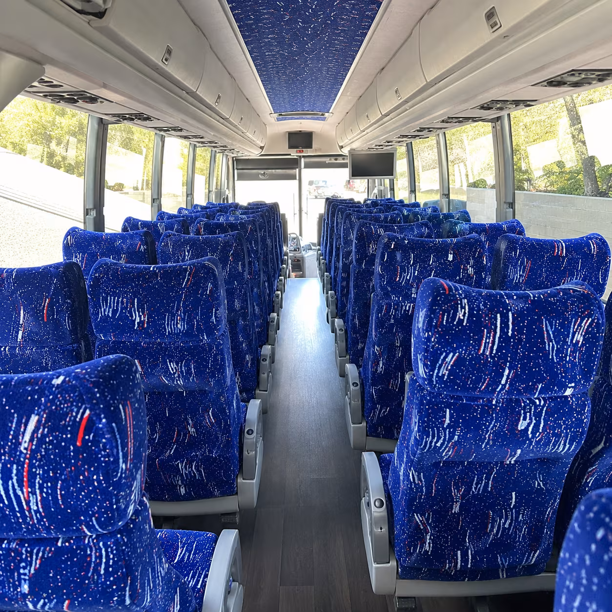 raleigh 50 passenger charter bus interior