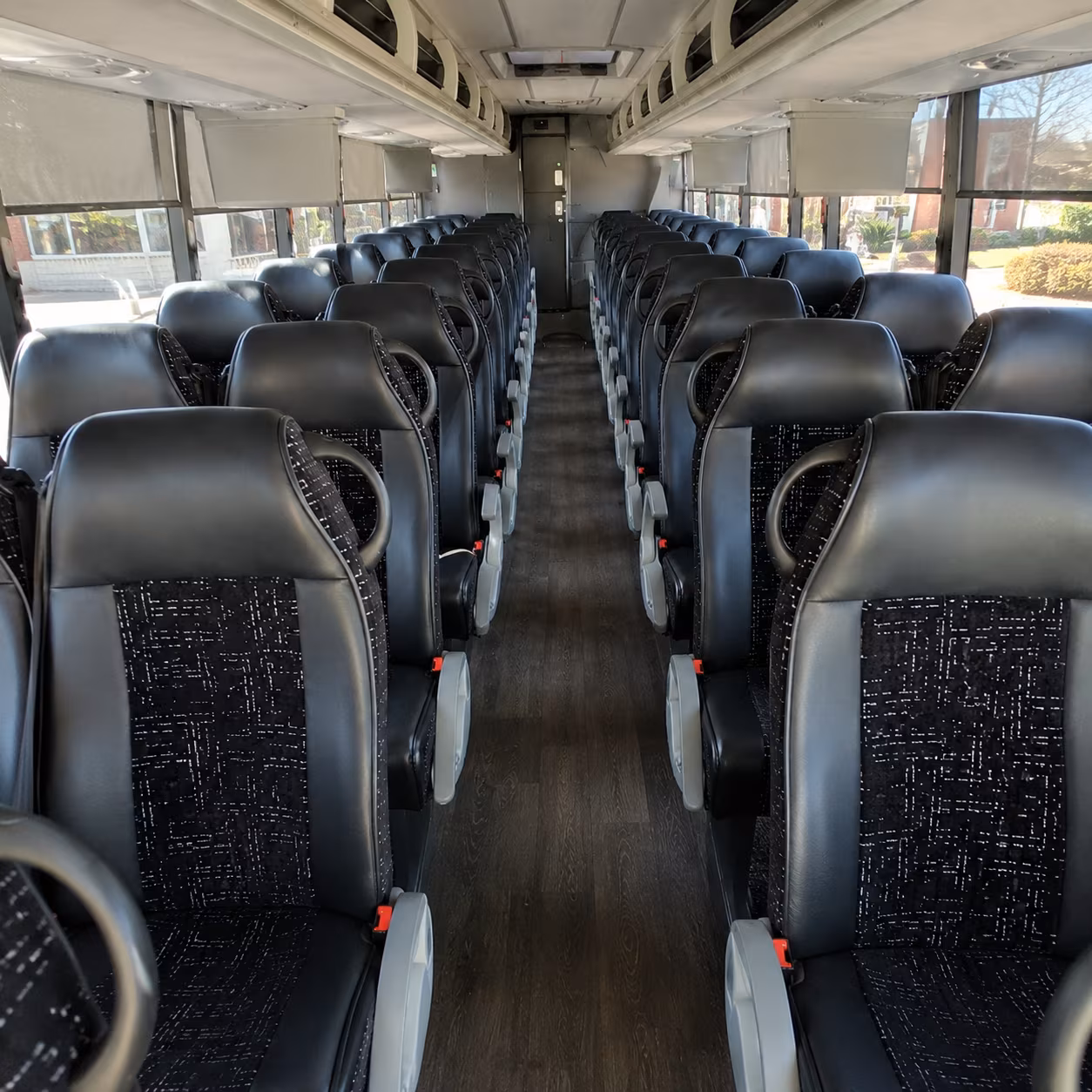 raleigh 54 passenger charter bus inside