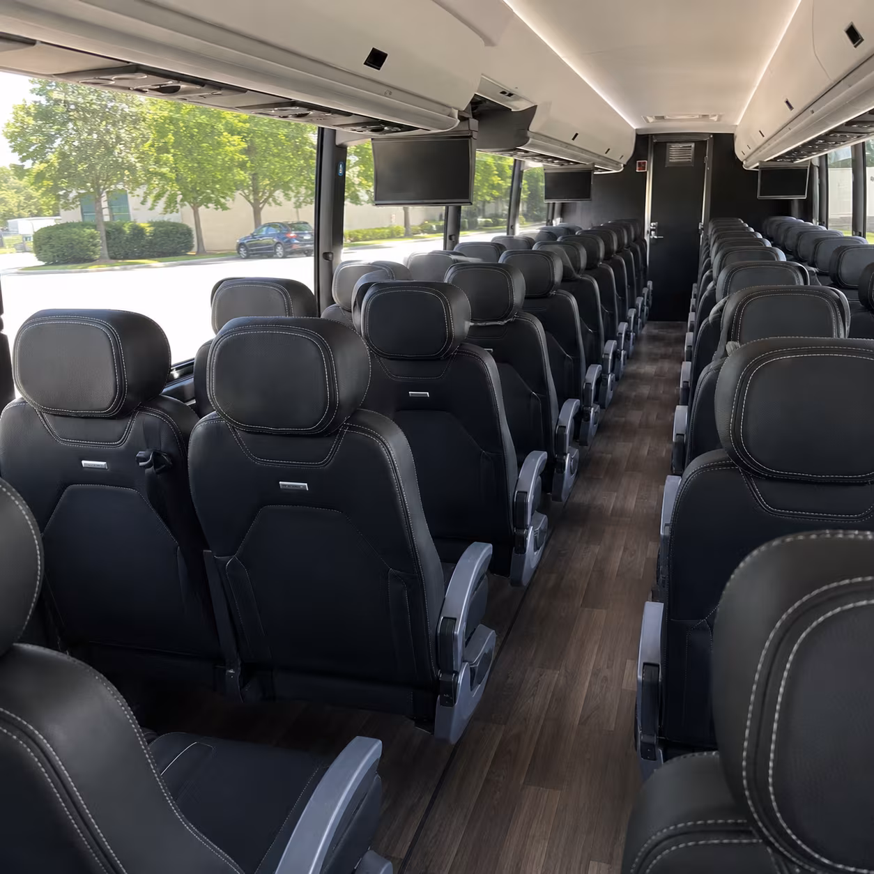 raleigh 56 passenger charter bus interior