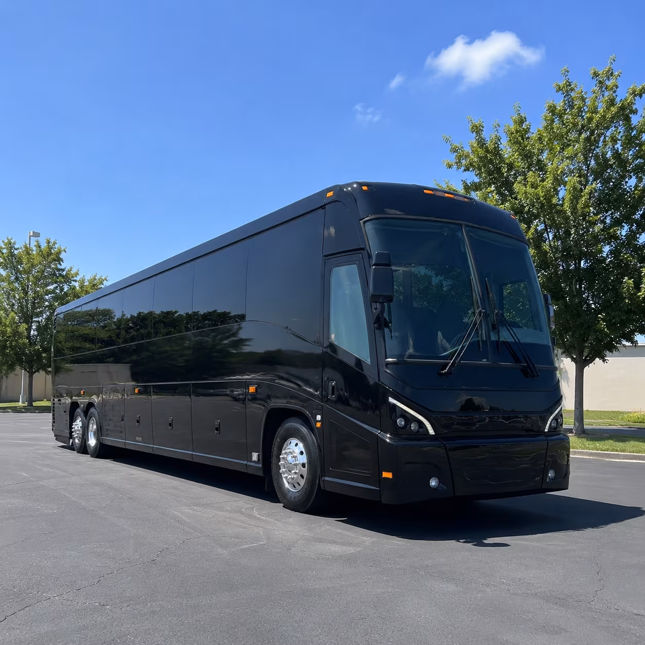 raleigh 56 passenger charter bus