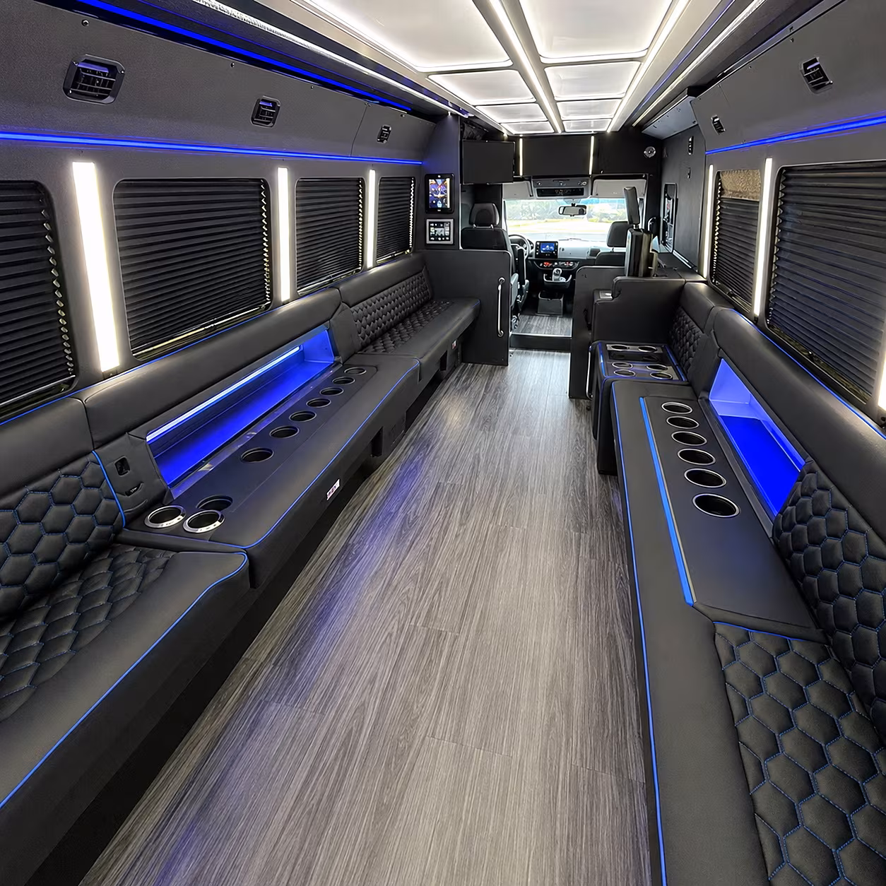 raleigh party bus interior